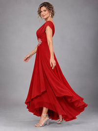 Cap Sleeve Chiffon A-Line Mother of the Bride Dress