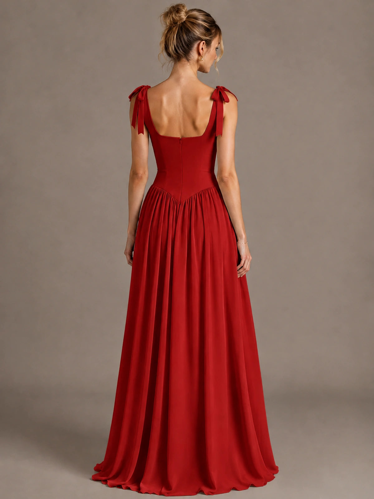 Square Neck A-Line Maxi Dress