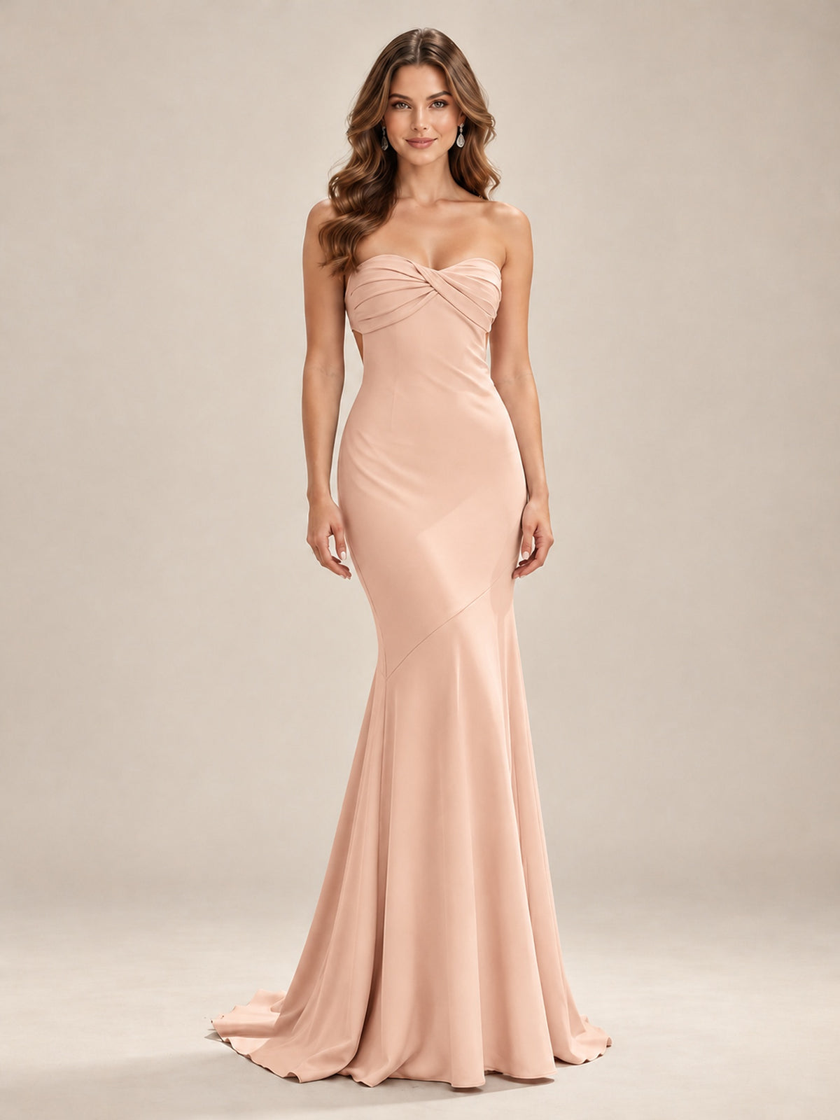 Light Blue Strapless Sweetheart Mermaid Prom Dress with Pleated Bodice