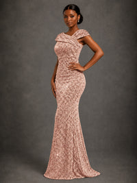 Sequin Off Shoulder Mermaid Prom Dress