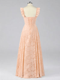 Jacquard Square Neck A-Line Maxi Dress