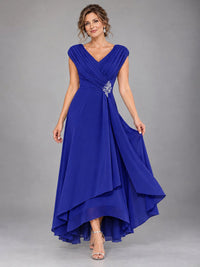 Cap Sleeve Chiffon A-Line Mother of the Bride Dress