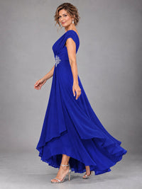 Cap Sleeve Chiffon A-Line Mother of the Bride Dress