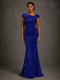 Sequin Off Shoulder Mermaid Prom Dress