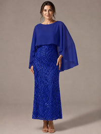 Light Blue Sequin 2 Pieces Mother of the Bride Dress