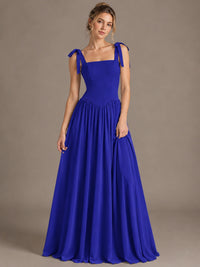Square Neck A-Line Maxi Dress