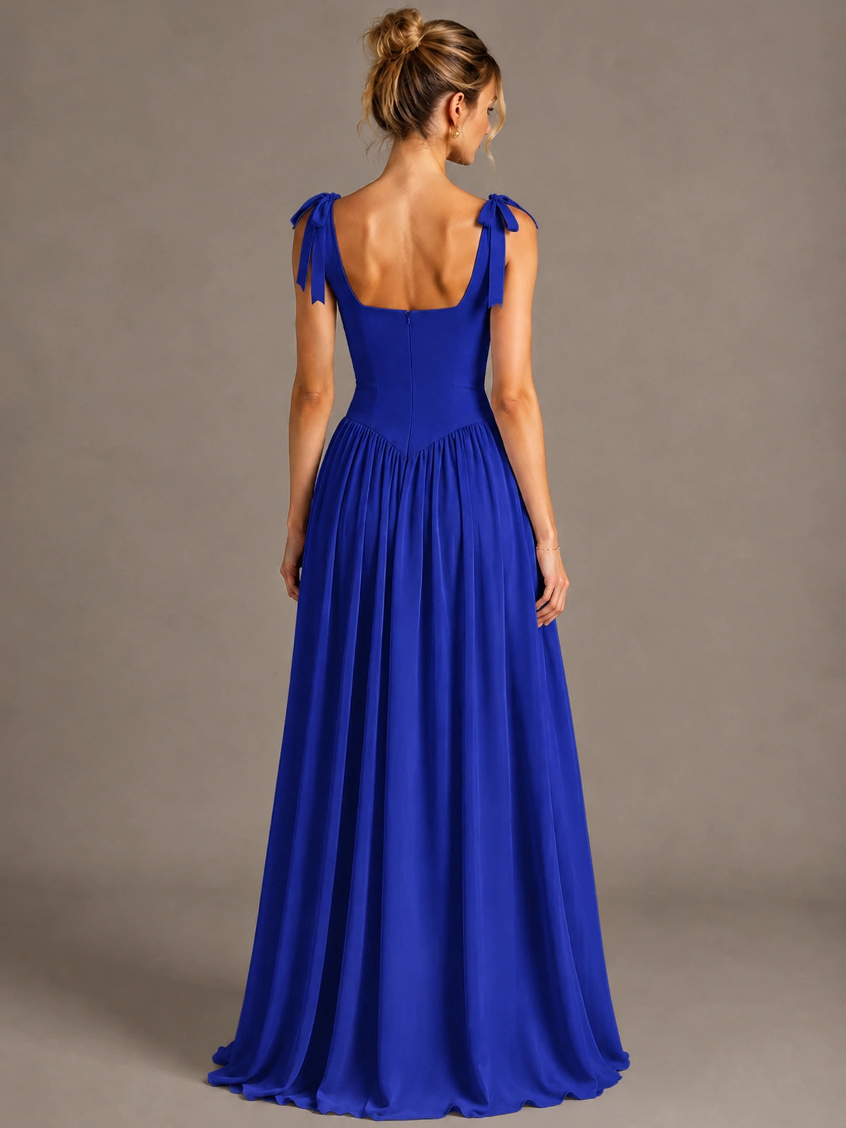 Square Neck A-Line Maxi Dress
