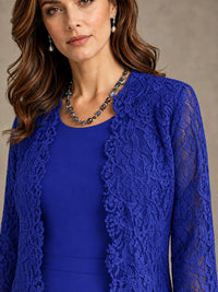 2-Piece Chiffon Mother of the Bride Dress with Lace Jacket