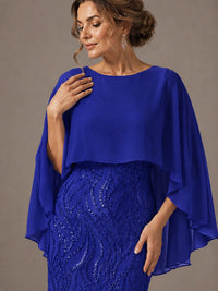 Light Blue Sequin 2 Pieces Mother of the Bride Dress