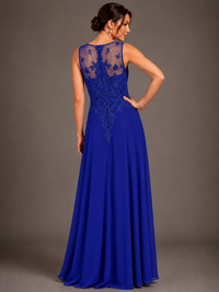 A-line 2 Pieces Chiffon Appliques Mother of The Bride Dresses with Jackets
