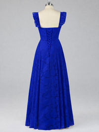 Jacquard Square Neck A-Line Maxi Dress