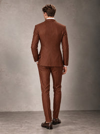 Double Breasted Pinstripe Men's Suit 2 Piece (Jacket & Pants) for Wedding & Formal Prom