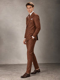 Double Breasted Pinstripe Men's Suit 2 Piece (Jacket & Pants) for Wedding & Formal Prom