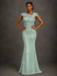 Sequin Off Shoulder Mermaid Prom Dress