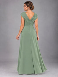 Cap Sleeve Chiffon A-Line Mother of the Bride Dress