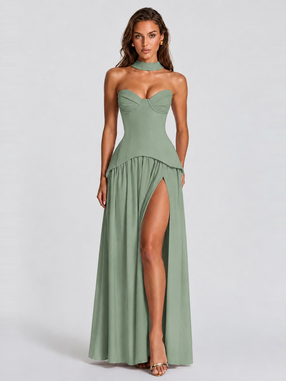 Strapless Sweetheart High Slit Prom & Formal Dress
