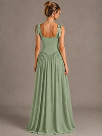 Square Neck A-Line Maxi Dress