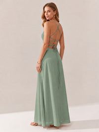 JOVELLEE Yellow Sweetheart Ruched Bust Chiffon Maxi Dress