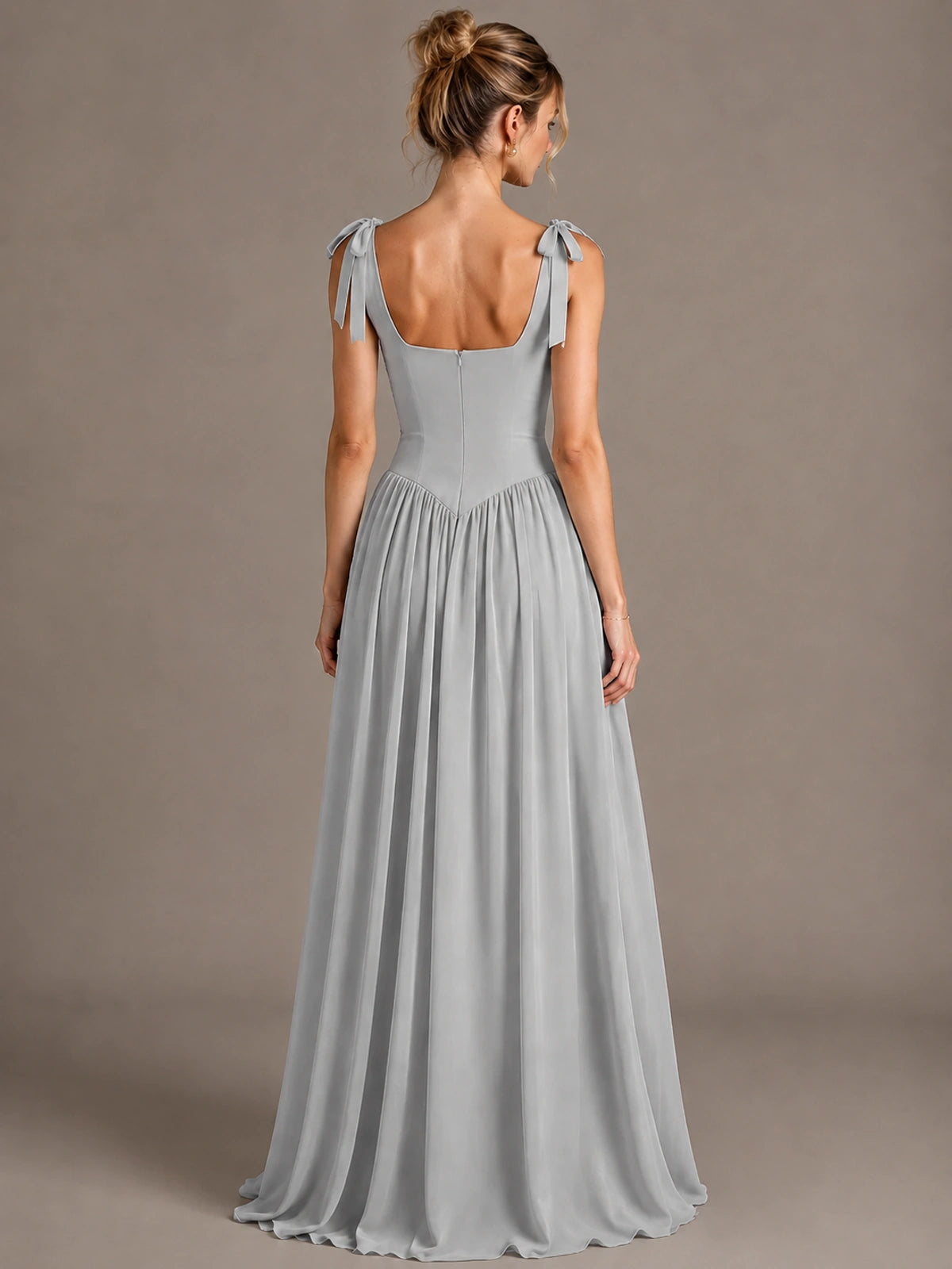 Square Neck A-Line Maxi Dress
