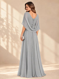 Ruched V Neck Mother of The Bride Dresses with Shawls Appliques and Cap Sleeves
