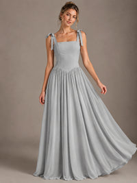 Square Neck A-Line Maxi Dress