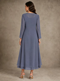 Sequin Chiffon Mother of the Bride Dress with Jacket