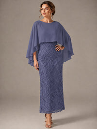 Light Blue Sequin 2 Pieces Mother of the Bride Dress