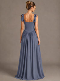 Square Neck A-Line Maxi Dress