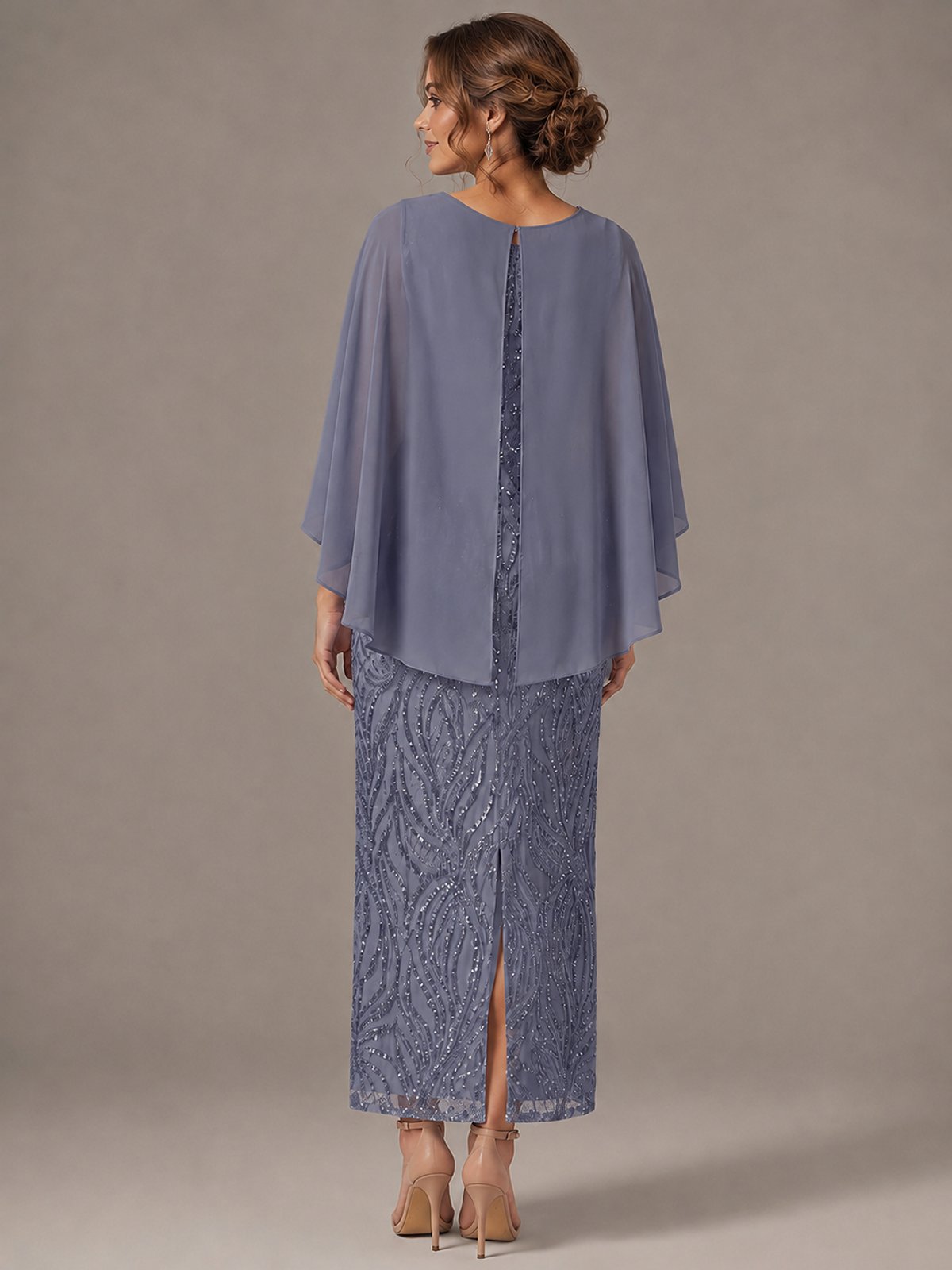 Light Blue Sequin 2 Pieces Mother of the Bride Dress