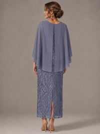 Light Blue Sequin 2 Pieces Mother of the Bride Dress