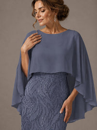 Light Blue Sequin 2 Pieces Mother of the Bride Dress