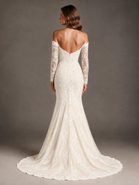 Sweetheart mermaid lace bridal gown