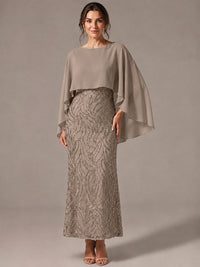 Light Blue Sequin 2 Pieces Mother of the Bride Dress