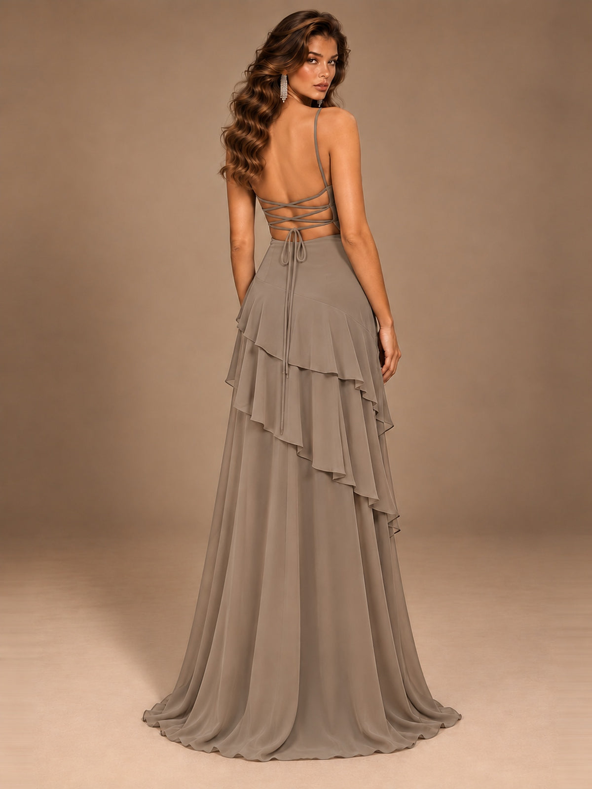 Sweetheart A-Line Ruffle Prom Dress with Spaghetti Straps