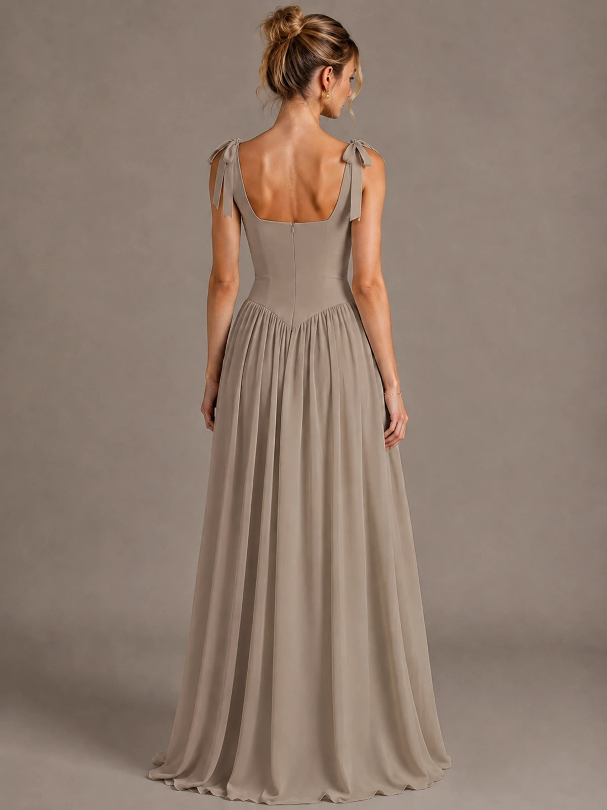Square Neck A-Line Maxi Dress