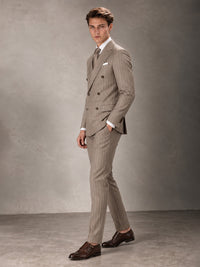 Double Breasted Pinstripe Men's Suit 2 Piece (Jacket & Pants) for Wedding & Formal Prom