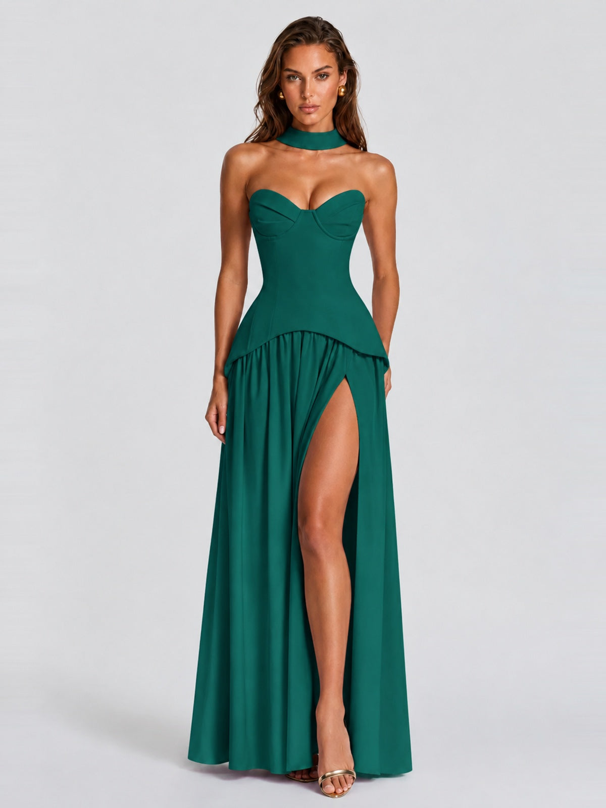 Strapless Sweetheart High Slit Prom & Formal Dress