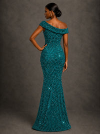 Sequin Off Shoulder Mermaid Prom Dress