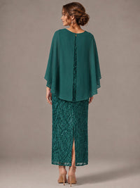 Light Blue Sequin 2 Pieces Mother of the Bride Dress