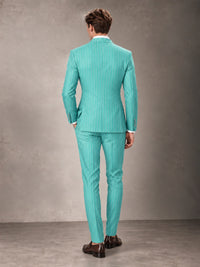 Double Breasted Pinstripe Men's Suit 2 Piece (Jacket & Pants) for Wedding & Formal Prom
