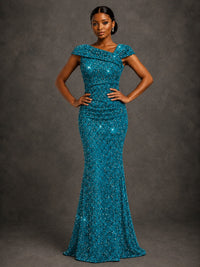 Sequin Off Shoulder Mermaid Prom Dress