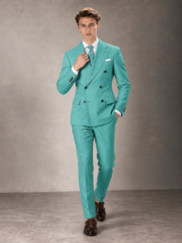 Double Breasted Pinstripe Men's Suit 2 Piece (Jacket & Pants) for Wedding & Formal Prom