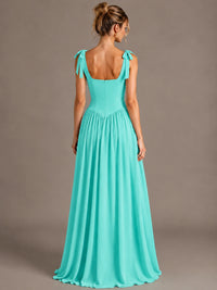 Square Neck A-Line Maxi Dress