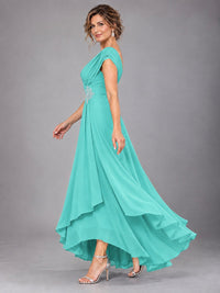 Cap Sleeve Chiffon A-Line Mother of the Bride Dress