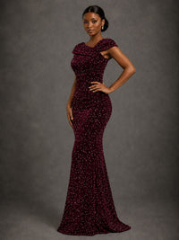 Sequin Off Shoulder Mermaid Prom Dress