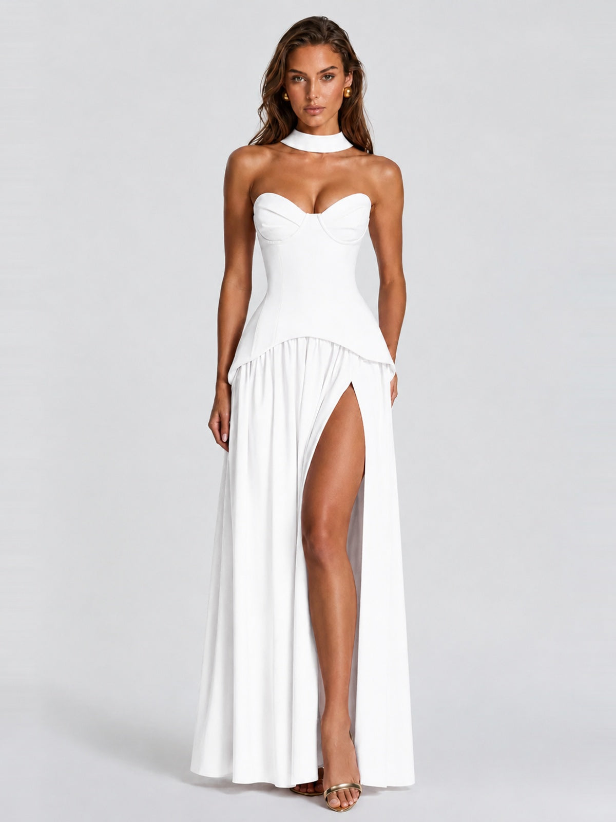 Strapless Sweetheart High Slit Prom & Formal Dress