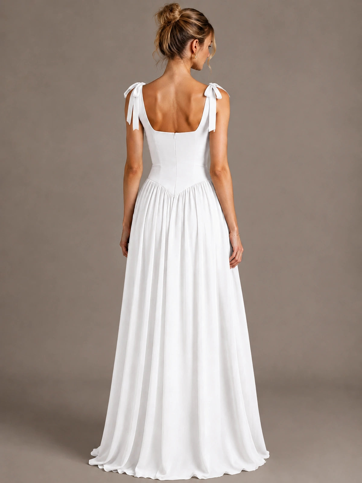 Square Neck A-Line Maxi Dress