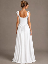 Square Neck A-Line Maxi Dress