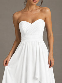 Strapless Ruffle A-Line Maxi Dress