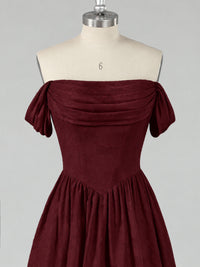 Off Shoulder Jacquard A-Line Maxi Dress